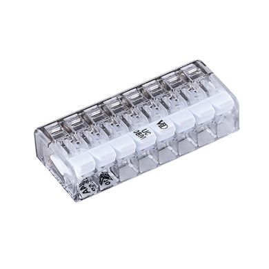 Transparent compact connector for cable 8 poles 0,2-2,5mm2 450V 24A (box 25pcs)