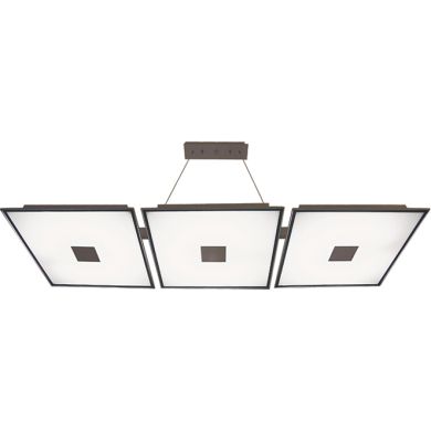 Ceiling Lamp RODONITA square 3x2GX13 T5 circ. L.124xW.40xH.Reg.cm Grey