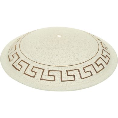 Vidro TRENTO redondo dourado, com furo central D.30xAlt.6cm para plafond