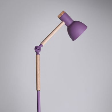 Floor Lamp TEACHER 1xE27 H.150xD.22cm matte Pink/Wood