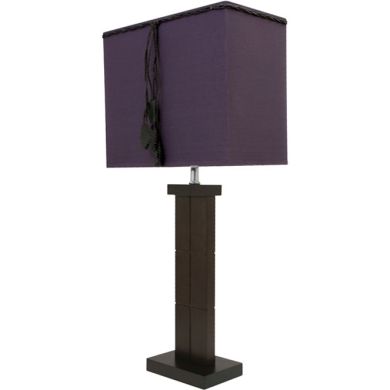 Candeeiro de mesa LUCIANA 1xE27 C.31xL.17xAlt.63cm Roxo/Castanho