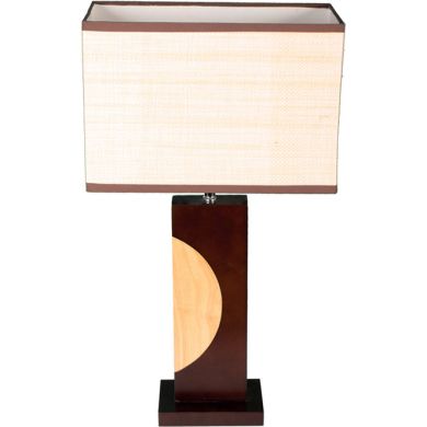 Table Lamp ALKA rectangular 1xE27 L.36xW.18xH.63cm Brown/Beije