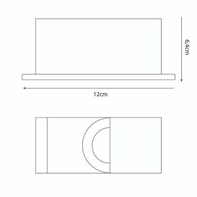 Downlight PROMETHEUS rectangular 1xGX5.3 L.12xW.9xH.0,3cm Satin Nickel