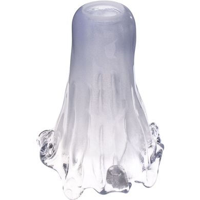 Transparent tulip ASKA made of glass, D.8,5xH.11,5cm, for G9