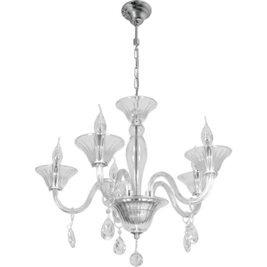 Ceiling Lamp ROSALINA 5xE14 H.Reg.xD.60cm Transparent