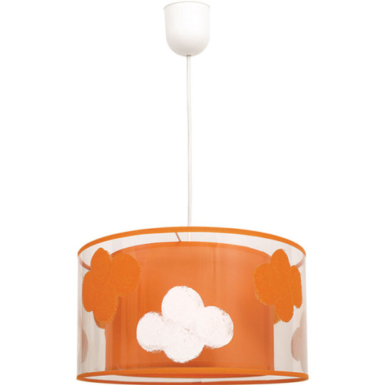 Suspensão NUBE 1xE27 Alt.Reg.xD.30cm Laranja