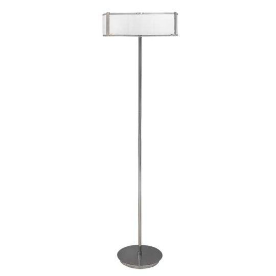Lámpara de Pie JAEN 3xE27 Al.150xD.42cm Blanco/Cromo