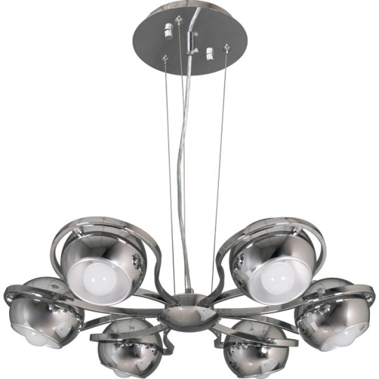 Ceiling Lamp CHIARA 6xE14 H.Reg.xD.60cm Silver/Chrome