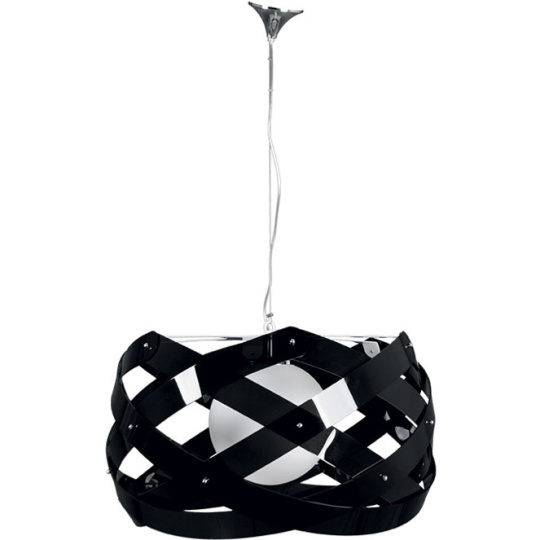 Pendant Light ACUARIO large 1xE27 H.Reg.xD.68cm Black/White