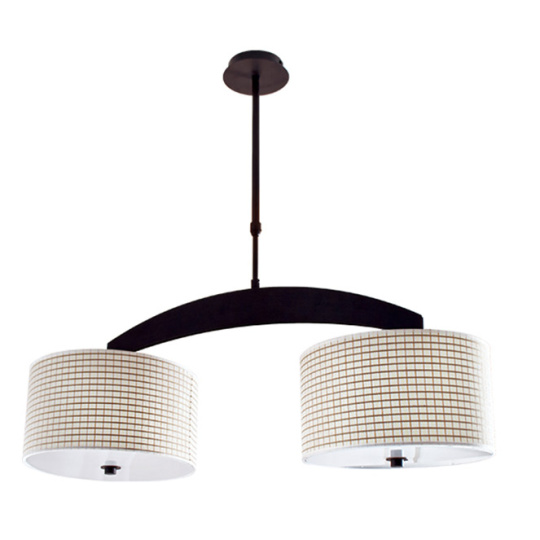 Ceiling Lamp BRAGA 4xE27 L.80xW.30xH.Reg.cm Wengue/Beije