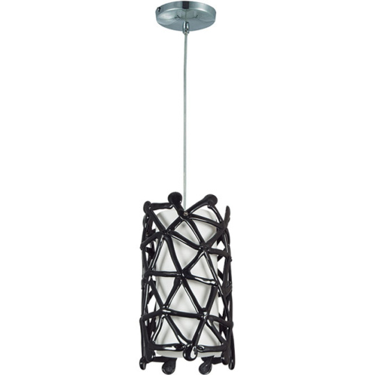 Suspensão OLINDA 1xE27 Alt.Reg.xD.18cm Preto