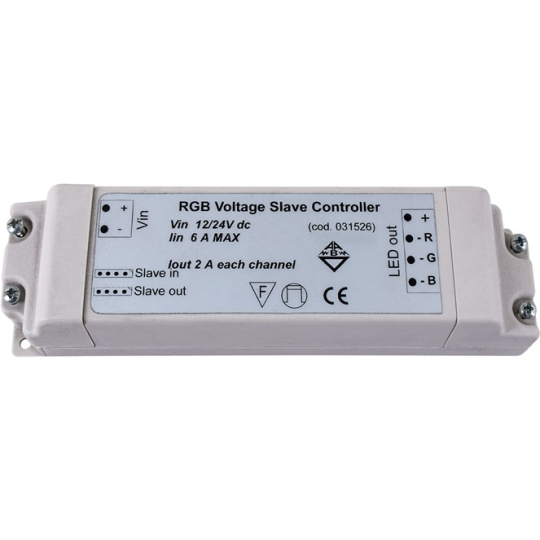 Controlador LED RGB de tensão constante regulável IR Branco (slave)