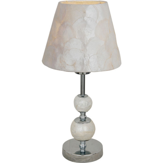 Table Lamp NACAR 1xE14 H.41xD.21cm Pearl-Shell/Chrome