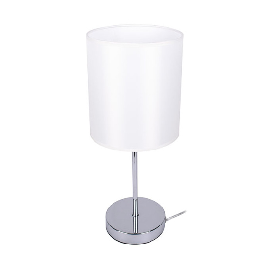 Candeeiro de mesa NICOLE 1xE14 Alt.38xD.16cm Branco/Cromado