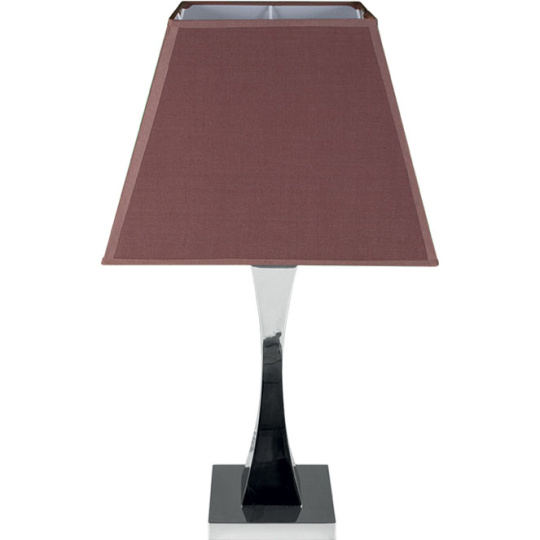 Table Lamp CORINNE 1xE27 L.33xW.33xH.65cm Brown/Chrome