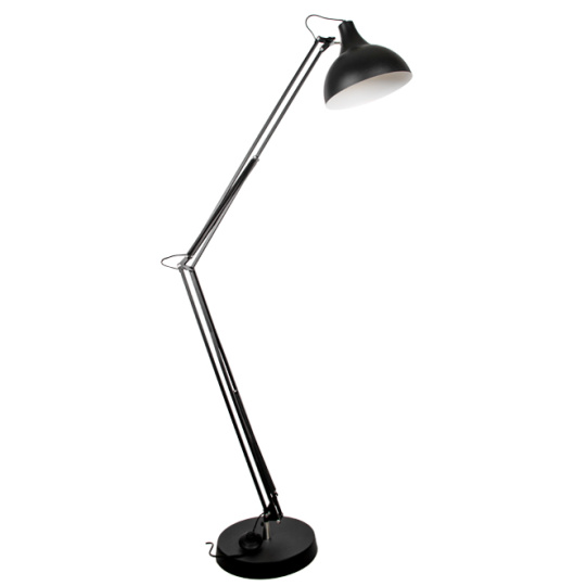 Lámpara de Pie ANTIGONA XL articulado 1xE27 Al.Reg.xD.30cm Negro