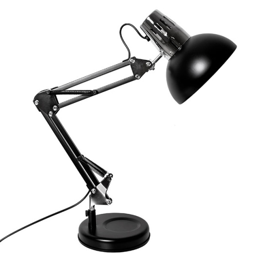 Table Lamp ANTIGONA articulated 1xE27 L.15xW.12,5xH.Reg.cm Black and Chrome