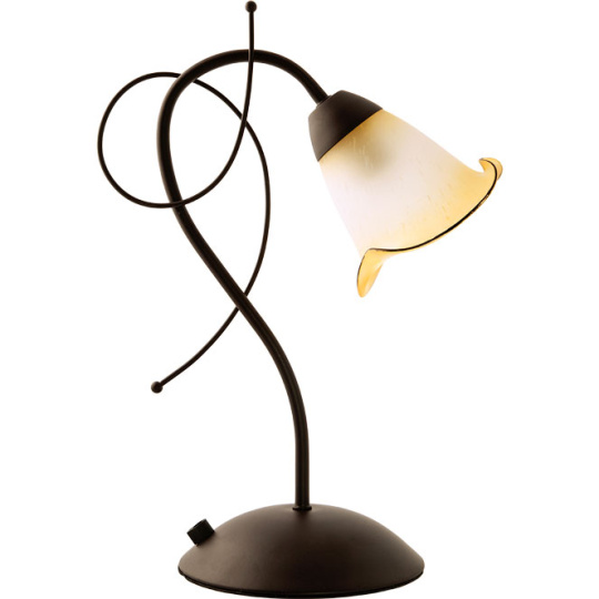 Candeeiro de mesa MARSELLA 1xE14 C.15xL.27xAlt.38cm Castanho