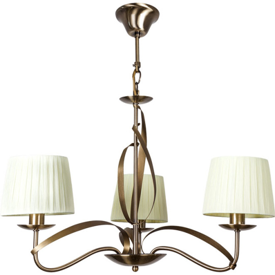 Ceiling Lamp DETROIT 3xE14 H.Reg.xD.60cm Antique Brass/Beije