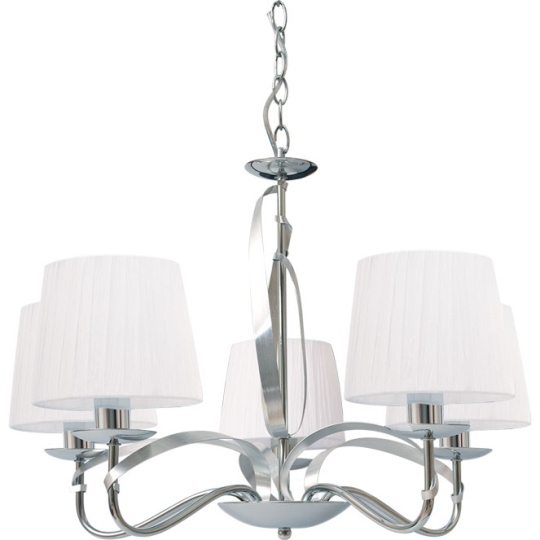 Ceiling Lamp DETROIT 5xE14 H.Reg.xD.60cm Chrome/White
