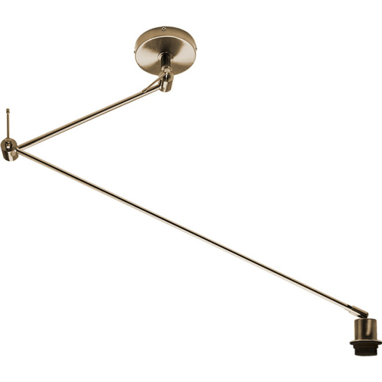 Lámpara de Techo HAIA brazo articulado sin pantalla 1xE27 L.13xAn.90xAl.Reg.cm Cuero