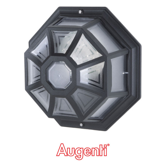 Plafón OPTAGON IP44 1xE27 An.14xD.28cm Negro