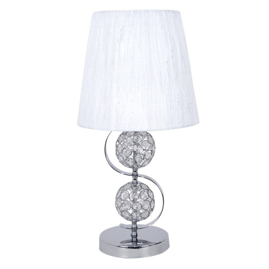 Table Lamp HONDURAS 1xE14 H.50xD.25cm White/Chrome