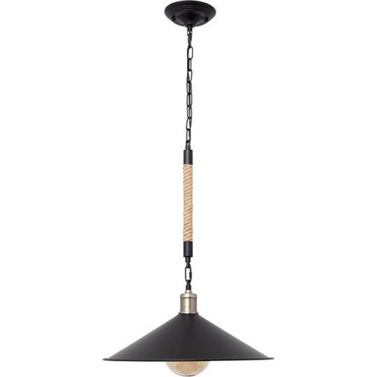 Pendant Light SOGA 1xE27 H.Reg.xD.43cm Rope Black