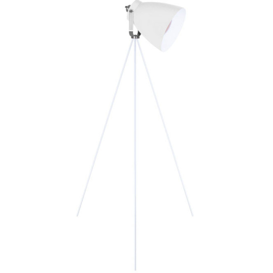 Lámpara de Pie GETTING 1xE27 Al.150xD.89cm Blanco/Cromo