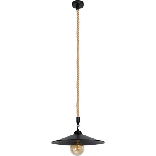 Pendant Light CREMILDA 1xE27 H.Reg.xD.36cm Rope Black