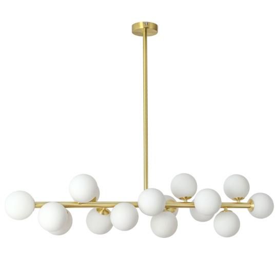 Ceiling Lamp ANALU 16xG9 L.110xW.35xH.80cm Gold/White