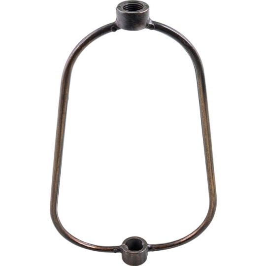 Stem/Lyre for table lamp L.15,4cm M10X1, in oxidized zamak