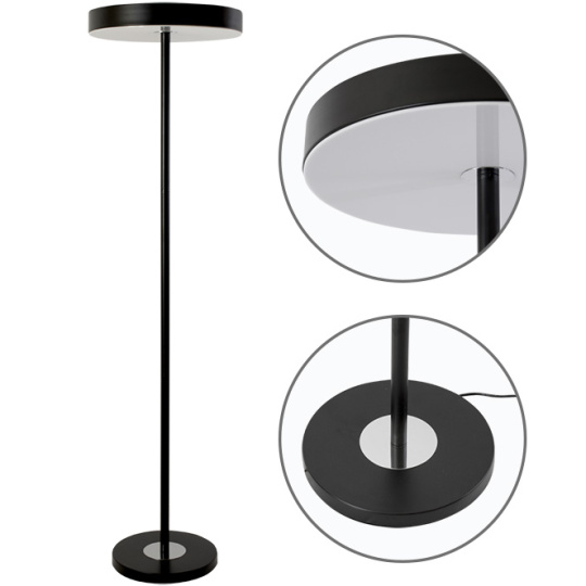 Floor Lamp AINOA 1x36W LED 5670lm 3000K H.150xD.40cm Black