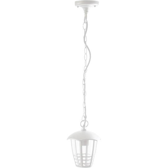 Suspensão TERVA IP44 1xE27 Alt.Reg.xD.18cm Branco