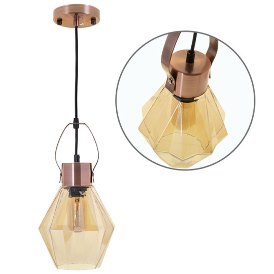 Pendant Light ZIVA 1xE27 H.Reg.xD.18cm Bronze