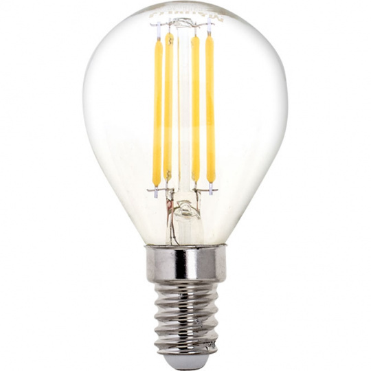 Light Bulb E14 (thin) Ball CLASSIC LED 6.5W 2700K 806lm Transparent