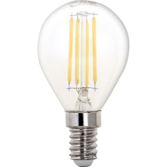 Bombilla E14 (fino) Esférica CLASSIC LED 6.5W 4000K 806lm Transparente-A++