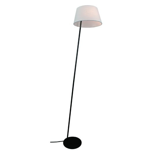 MARIZA floor lamp 1xE27 in black with beige lampshade