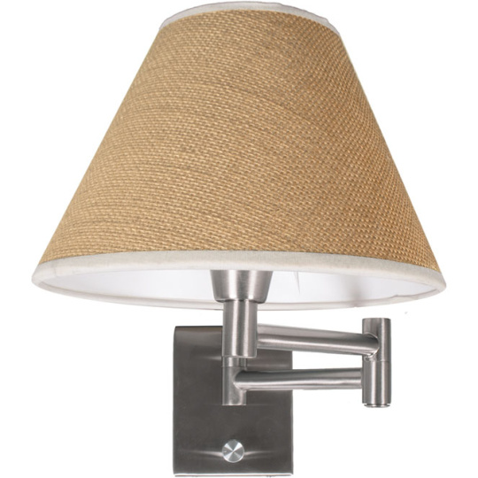 Base for Wall Lamp AMERICANO 1xE14 L.8xW.30xH.16cm Satin Nickel