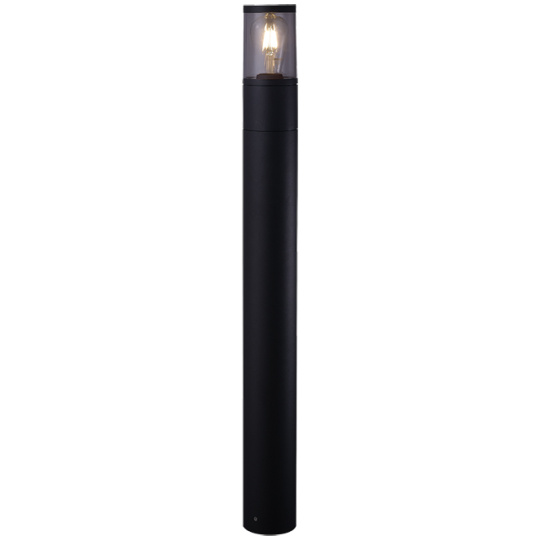 Farola EGA IP65 1xE27 Alt.90xD.9cm Aluminio+PC Negro