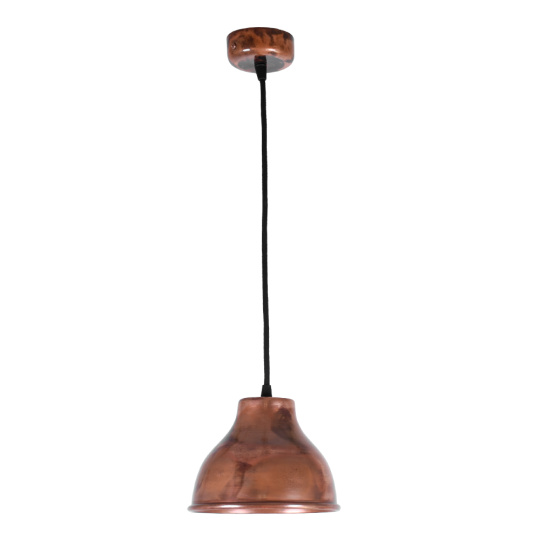 Suspensão COPPER 1xE27 Alt.Reg.xD.17,5cm em cobre com acabamento liso rústico