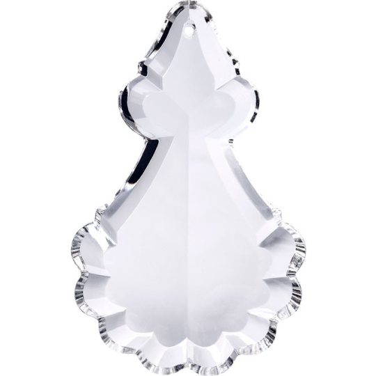 Glass pendluque 5x3,2cm 1 hole transparent