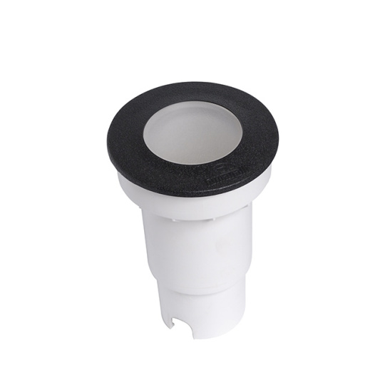 Ground Recessed Lamp CECI 1xGU10 6W CCT (2colors) switch IP67 H.12,7xD.9,2cm black resin