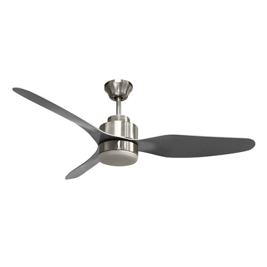 Ceiling fan DC PONIENTE nickel, 3 blades, 16W LED 4000K, H.36xD.116cm