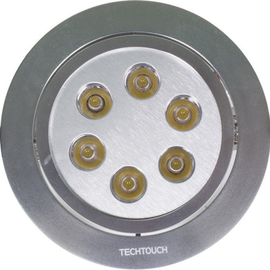 Downlight RED round rotating 6x1W LED 336lm 30° H.0,3xD.13cm Satin Nickel