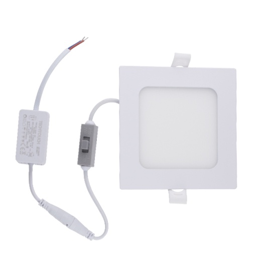 Foco de encastrar INTEGO CLASSIC quadrado 6W LED CCT 480lm 120° C.12xL.12xAlt.2cm branco