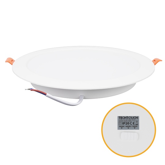 Downlight Empotrable INTEGO TECHNO PP redondo 22W LED CCT 2400lm 120° Al.2,8xD.30cm Blanco