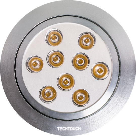 Downlight RED round 9x1W LED 30° H.0,3xD.13,5cm Satin Nickel