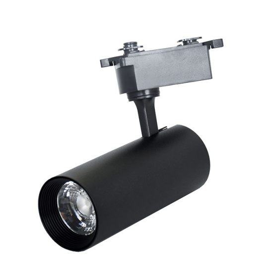 Foco para calha LINE PRO X2 (2condutores) 25W LED 2300lm 2700K 36° C.9xL.6,5xAlt23cm Alumínio Preto