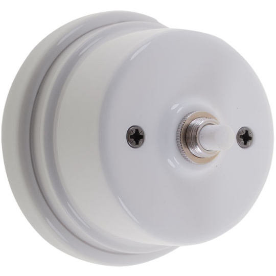 Push button PORCELAIN 2A 250V porcelain white